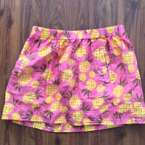 J Crew pink skirt with pineapples. S - Picture 1 of 5